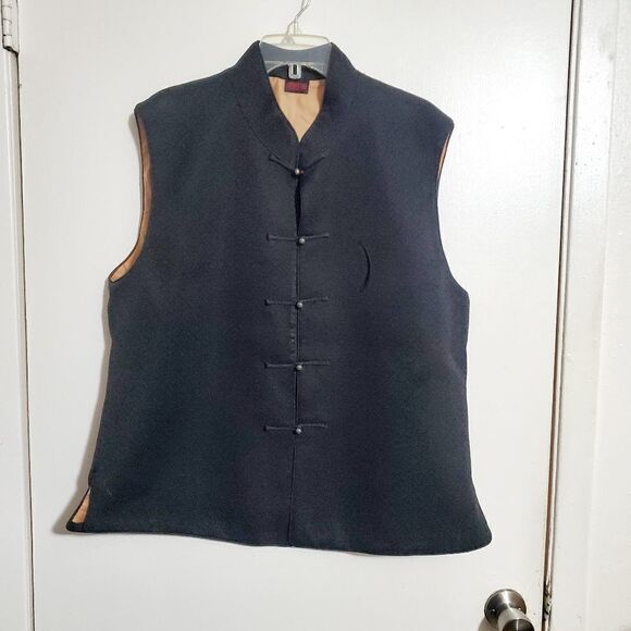 Feel Shanghai Black Color Asian Style Vest XXL - Picture 1 of 9